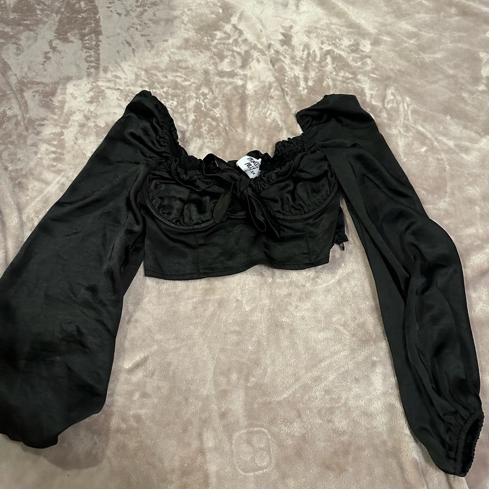 Princess Polly black crop